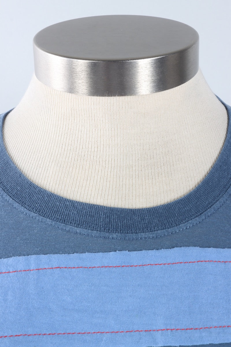 Short Sleeve Stripe Tee - Blues #1