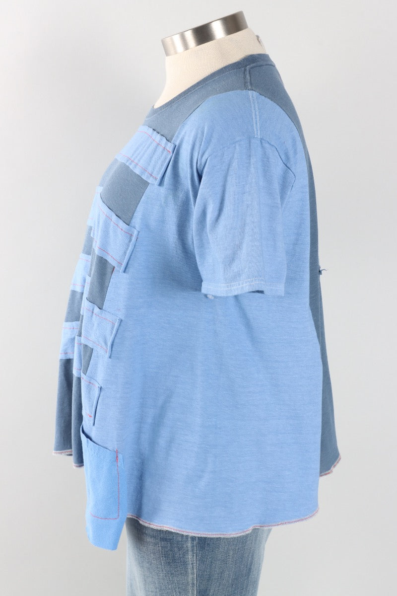 Short Sleeve Stripe Tee - Blues #1