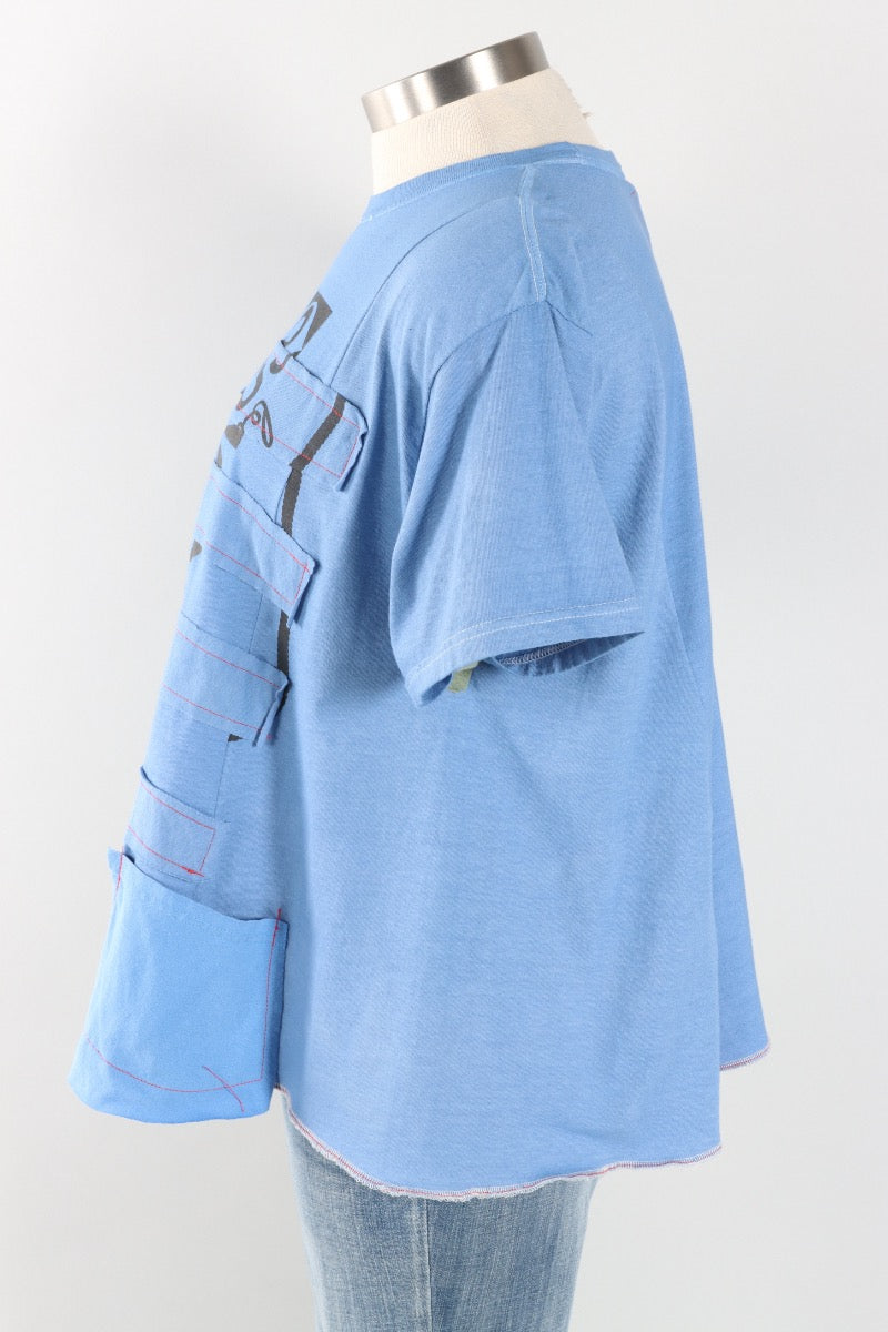 Short Sleeve Stripe Tee - Blues #2