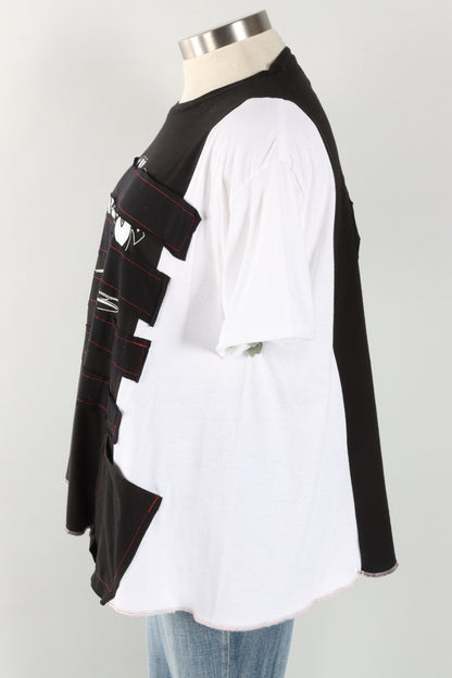 Short Sleeve Stripe Tee - Black & White #3