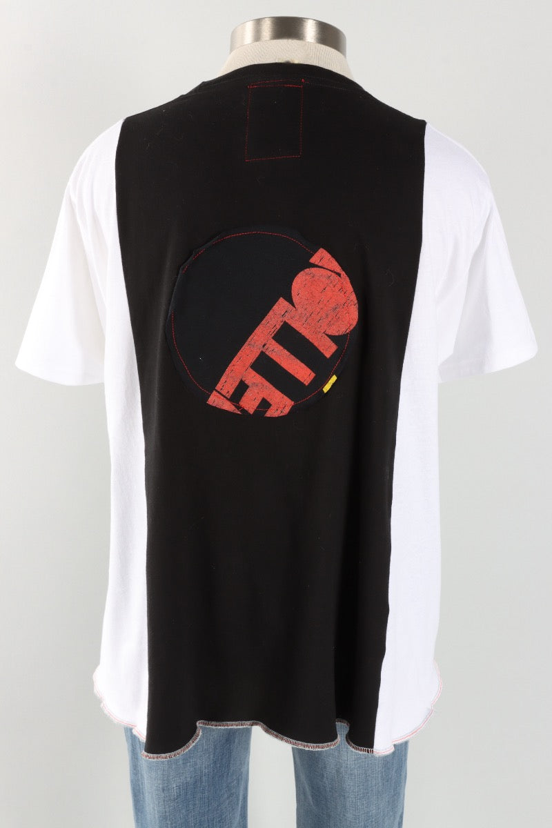 Short Sleeve Stripe Tee - Black & White #3