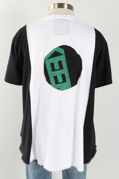 Short Sleeve Stripe Tee - Black & White #4