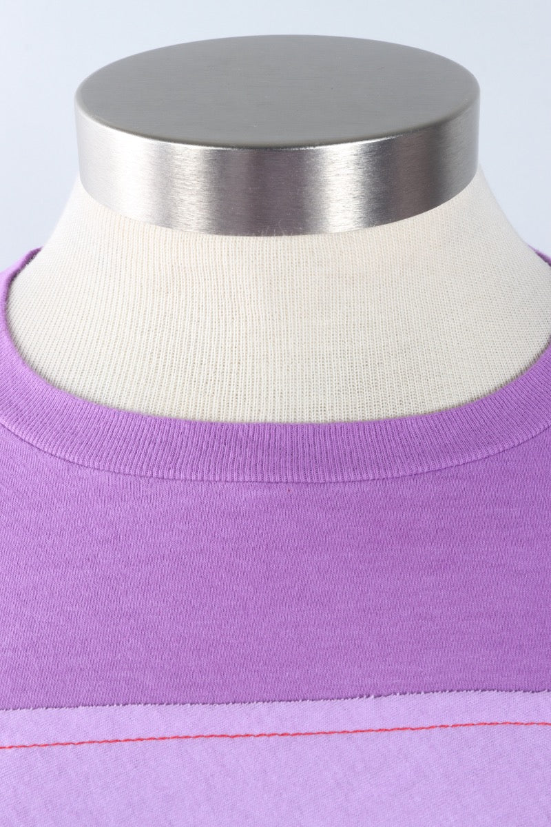 Short Sleeve Stripe Tee - Lilac #5