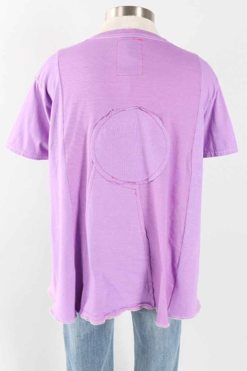 Short Sleeve Stripe Tee - Lilac #5