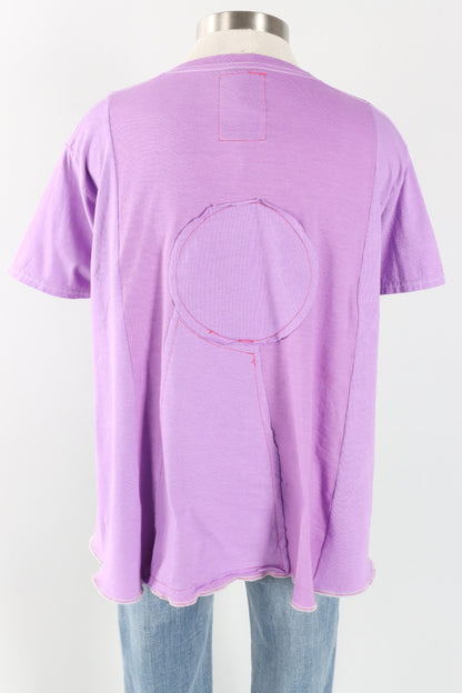 Short Sleeve Stripe Tee - Lilac #5