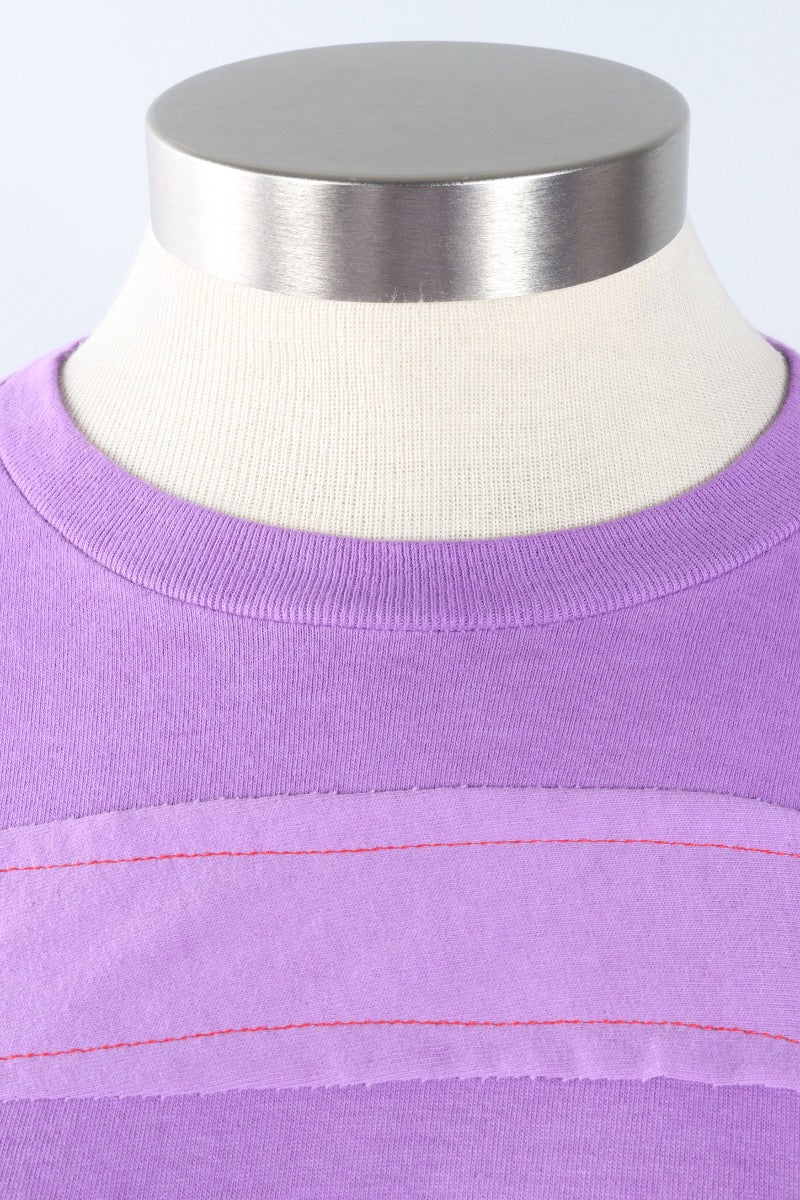 Short Sleeve Stripe Tee - Lilac #6