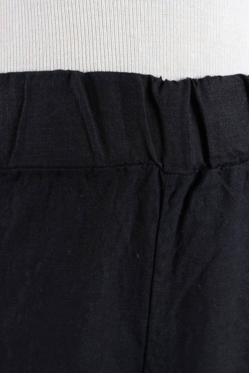 Wide Leg Ankle Pant - Black