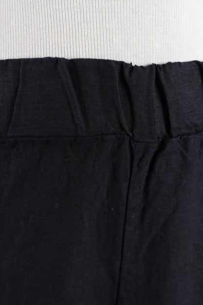 Wide Leg Ankle Pant - Black