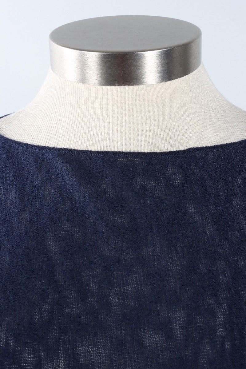 Boxy Pullover Sweater - Navy