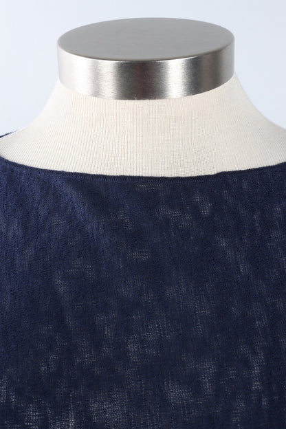 Boxy Pullover Sweater - Navy
