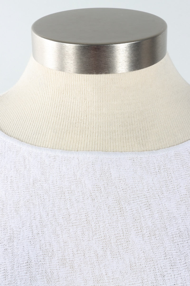 Boxy Pullover Sweater - White