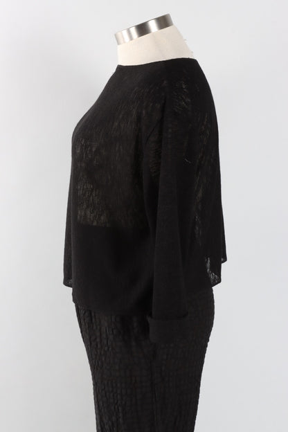 Boxy Pullover Sweater - Black