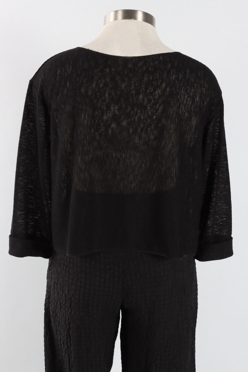 Boxy Pullover Sweater - Black