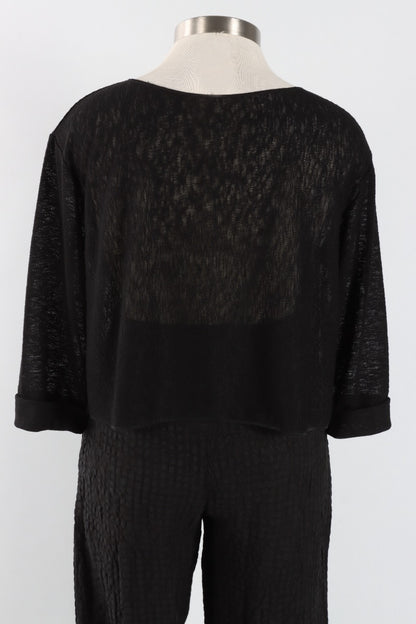 Boxy Pullover Sweater - Black