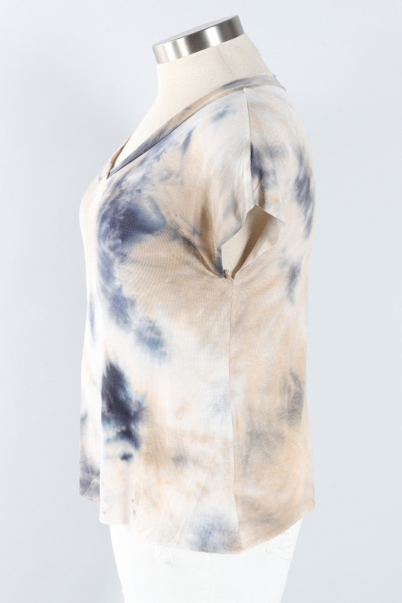 V-Neck Top - Tie Dye
