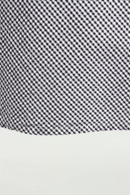 Long Bias Skirt - Cream Check Seersucker