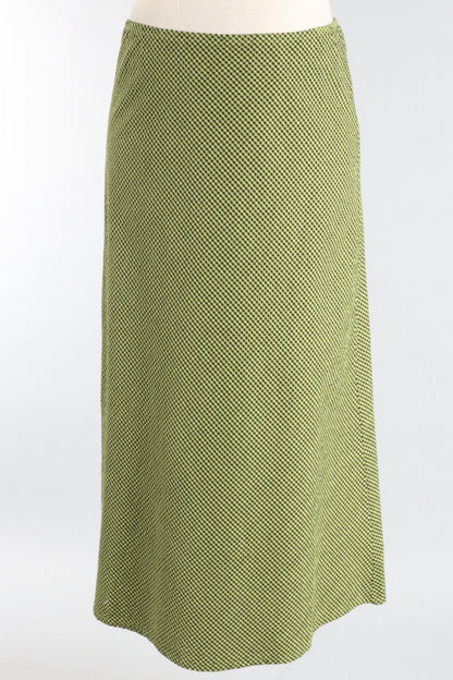 Long Bias Skirt - Lacewing Check Seersucker