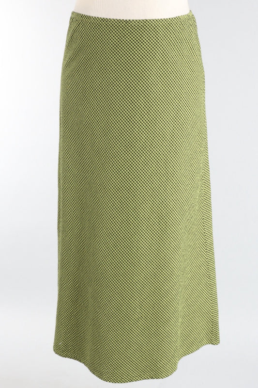 Long Bias Skirt - Lacewing Check Seersucker