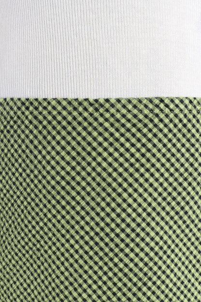 Long Bias Skirt - Lacewing Check Seersucker