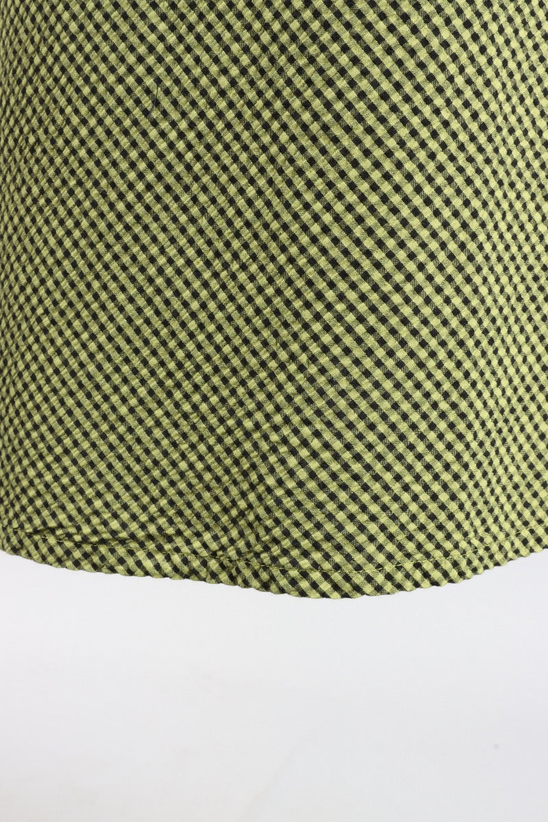 Long Bias Skirt - Lacewing Check Seersucker