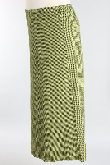 Long Bias Skirt - Lacewing Check Seersucker