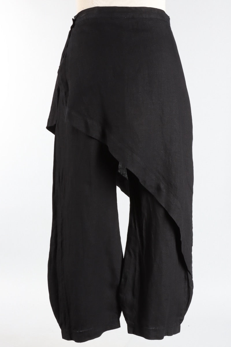 Sofia Pant - Black Light Linen