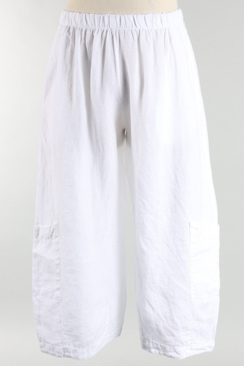 Casbah Pant - White Light Linen