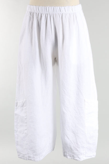 Casbah Pant - White Light Linen
