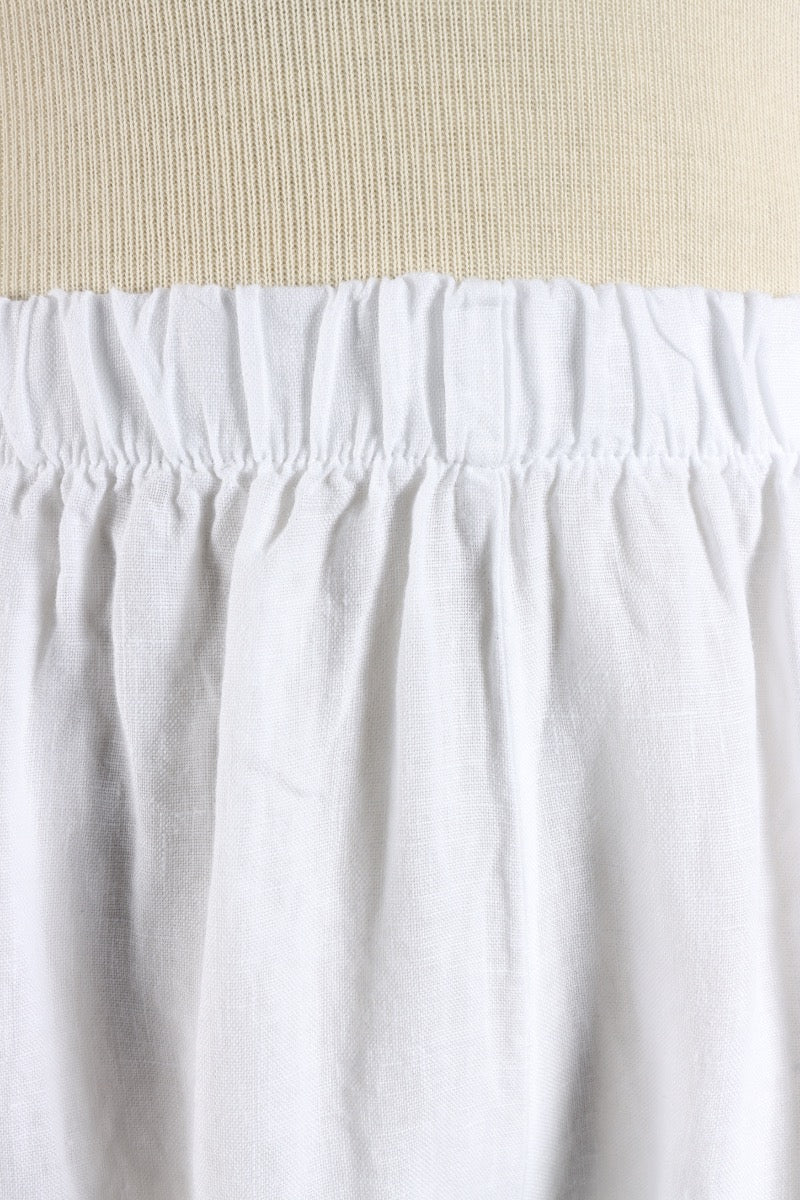 Casbah Pant - White Light Linen
