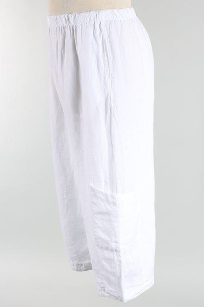 Casbah Pant - White Light Linen
