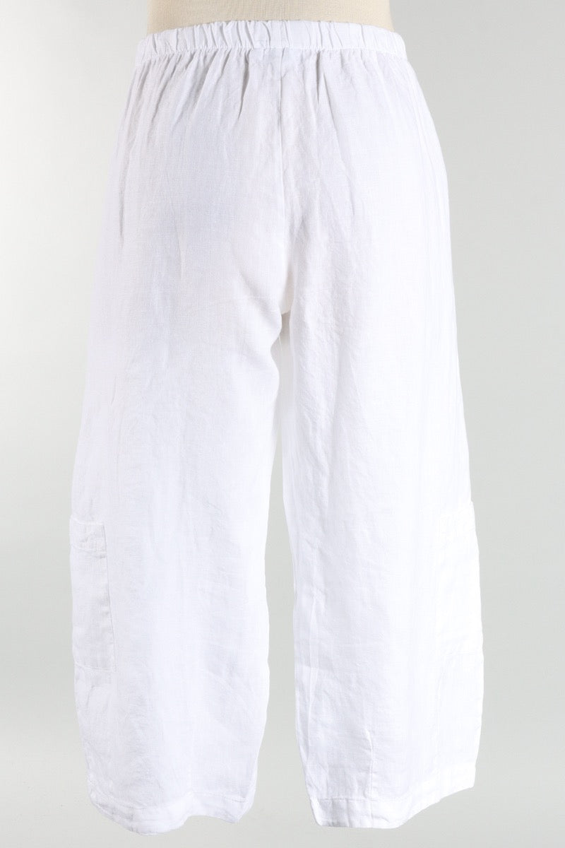 Casbah Pant - White Light Linen