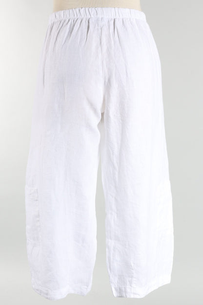 Casbah Pant - White Light Linen