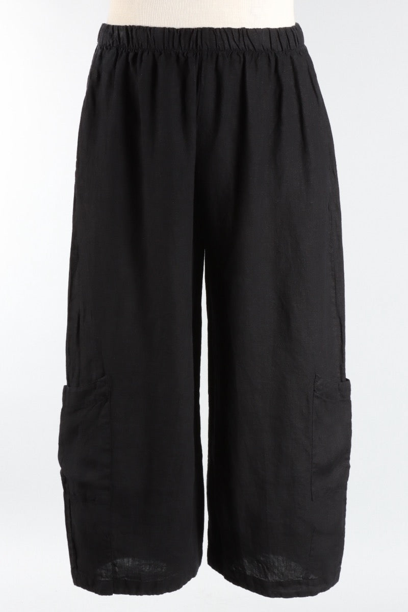 Casbah Pant - Black Light Linen