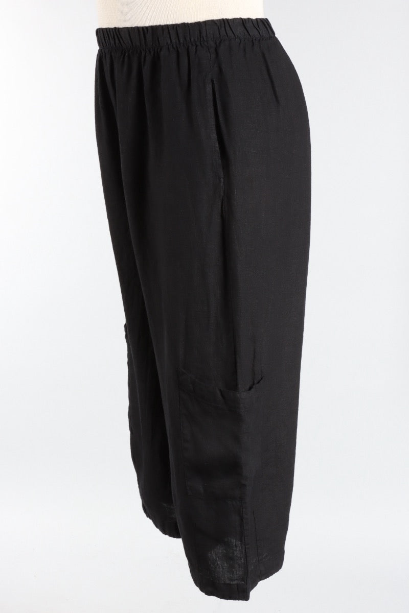 Casbah Pant - Black Light Linen