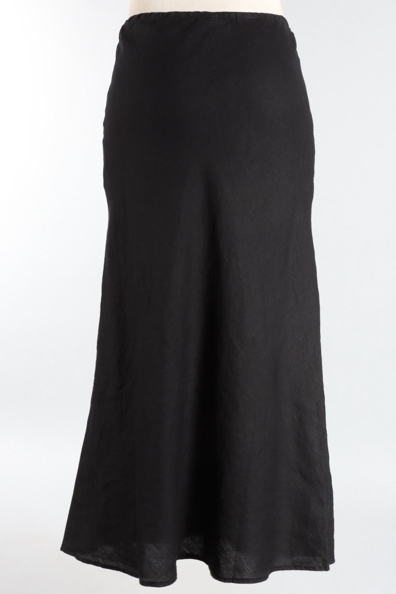 Long Bias Skirt - Black
