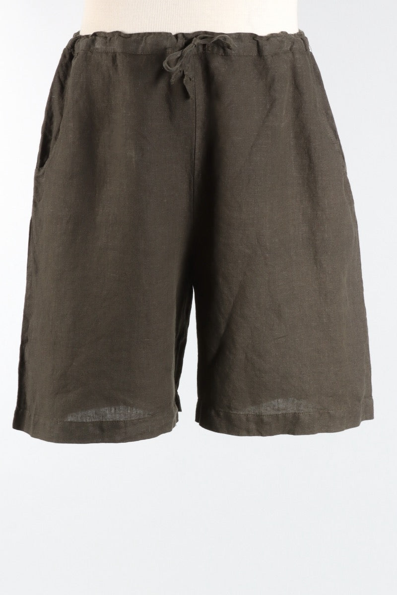 Sasha Short - Peppercorn Light Linen