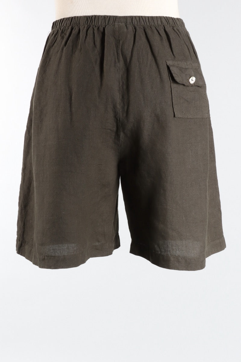 Sasha Short - Peppercorn Light Linen