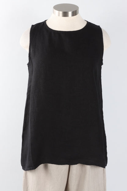 Pira Tank - Black Light Linen