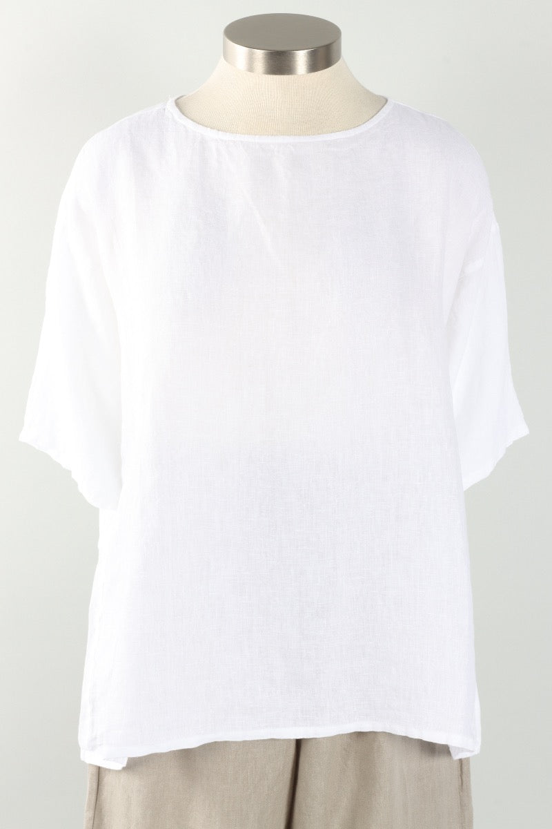Bex Shirt - White Light Linen