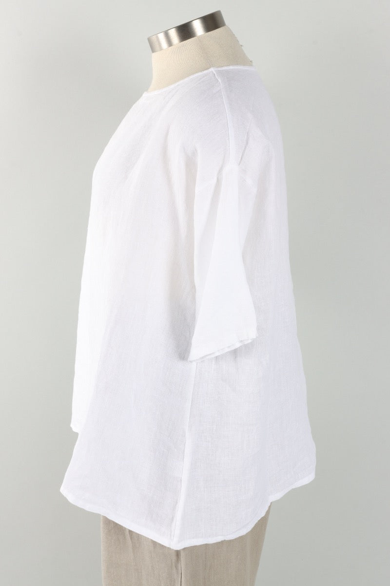 Bex Shirt - White Light Linen