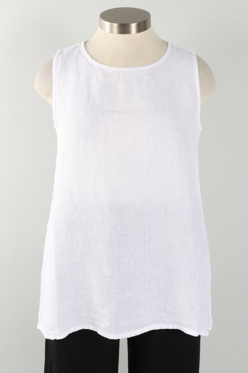 Pira Tank - White Light Linen