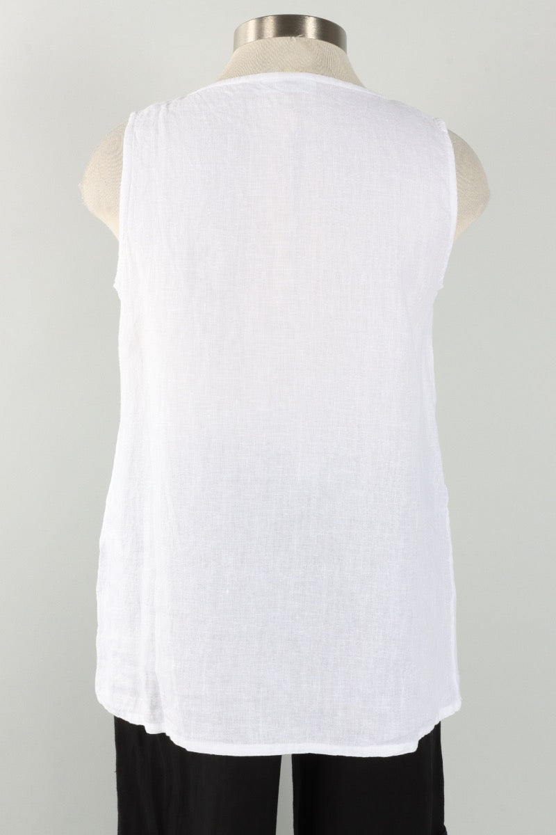 Pira Tank - White Light Linen
