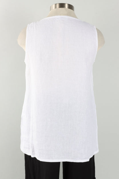Pira Tank - White Light Linen