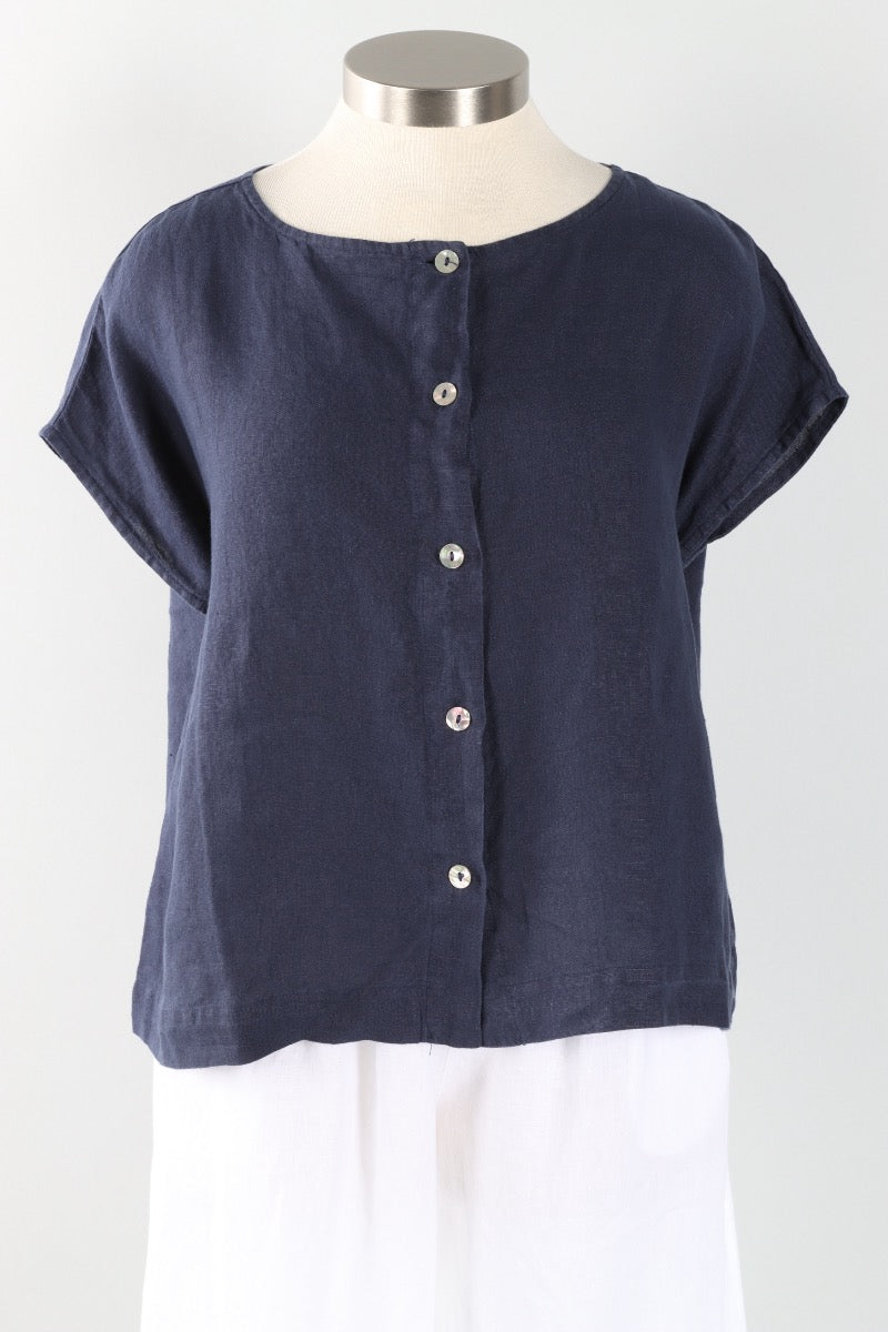 Bessie Shirt - Stargaze Light Linen