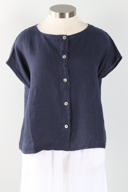Bessie Shirt - Stargaze Light Linen