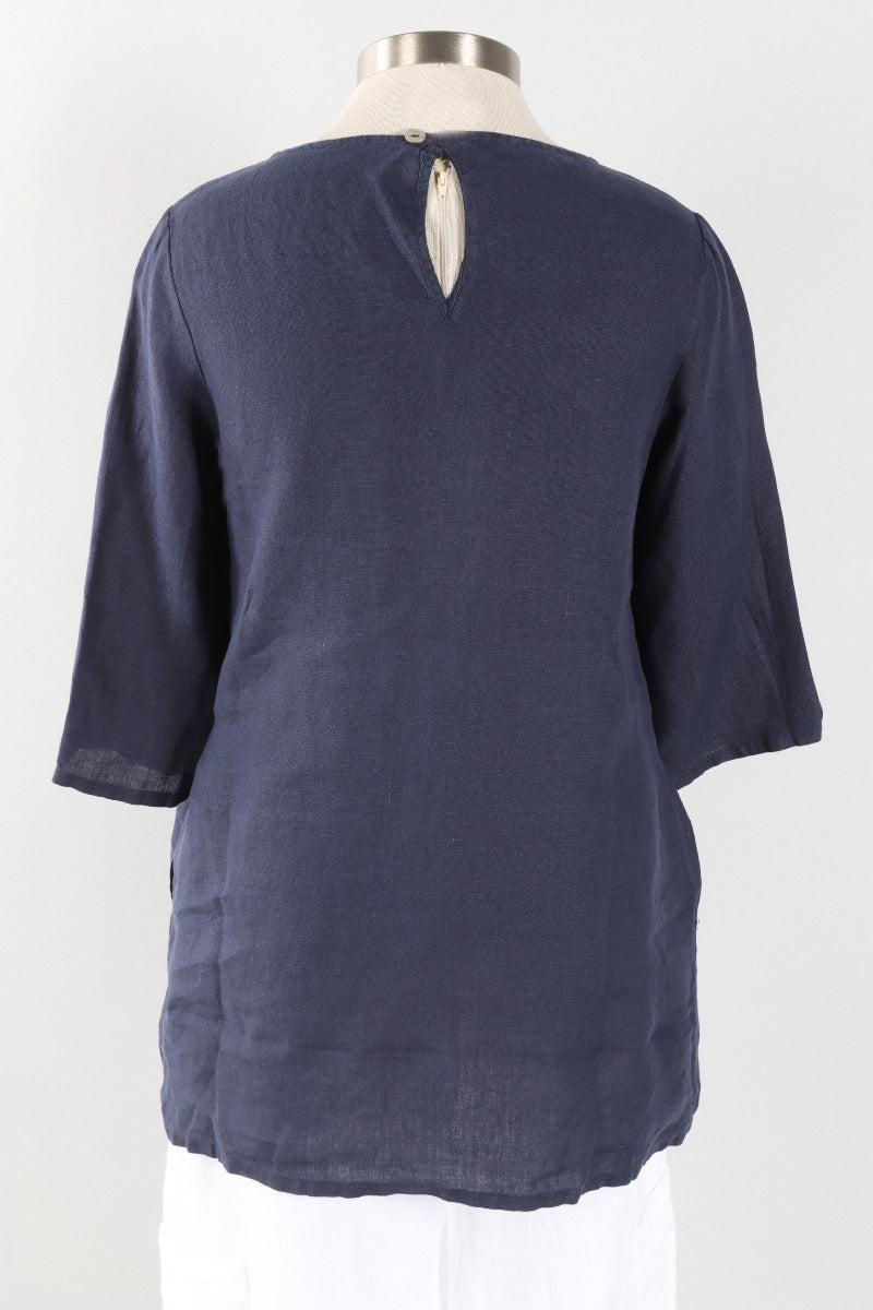 Twyla Top - Stargaze Light Linen