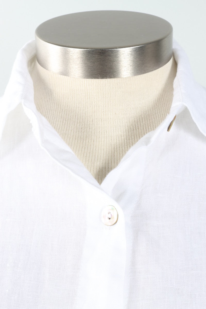 Boyce Shirt - White Light Linen