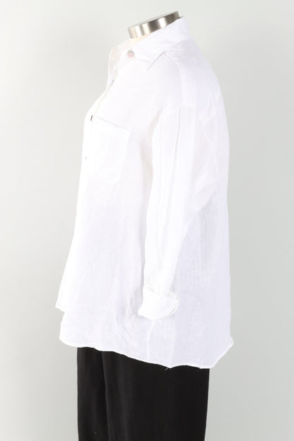 Boyce Shirt - White Light Linen