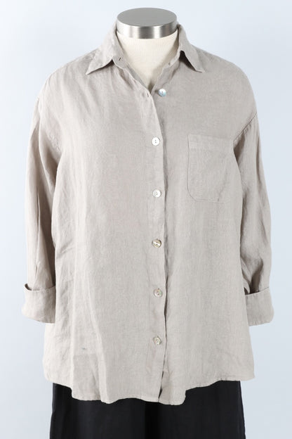 Boyce Shirt - Nebbia Light Linen