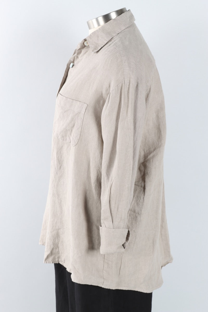 Boyce Shirt - Nebbia Light Linen